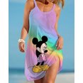 thumbnail image 1 of Disney-vestido de Minnie y Mickey Mouse para mujer, traje informal con estampado 3D, sin mangas, cuello Halter, holgado, Kawaii, 1 of 5