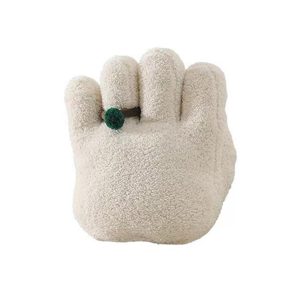 TQEHS Bonita almohada de palma, almohada de felpa de palma simulada, almohada de mano de palma, almohada de mano de vellón, almohada suave para sofá, decoración de cama, divertida almohada para dormit