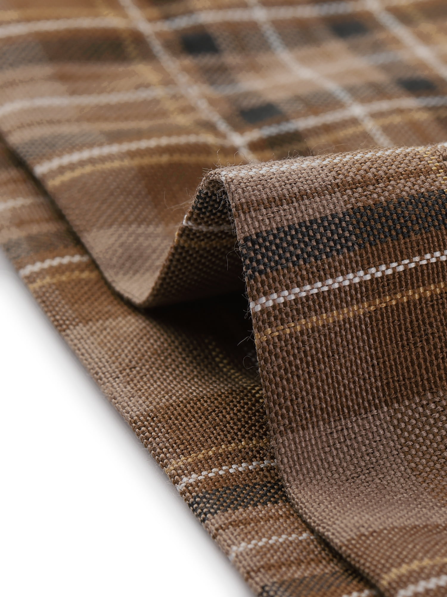 DARING DIVA Women's Plaid Trousers Pockets Straight Leg Casual Pant XL Brown