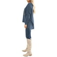 thumbnail image 4 of Women Long SLeeve V Neck Irregular Hem Tunic Top, 4 of 5
