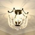 thumbnail image 3 of Golden Lighting 1888-Sf Fcb Tiara 3 Light 15" Wide Semi-Flush Bowl Ceiling Fixture - Black, 3 of 6