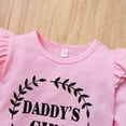 thumbnail image 5 of 2T Baby Girls Clothes 3T Girls 3PCS Outfits Set Letter Print Toddler Girls Long Sleeve Top Camo Pants Set with Headband Pink, 5 of 9