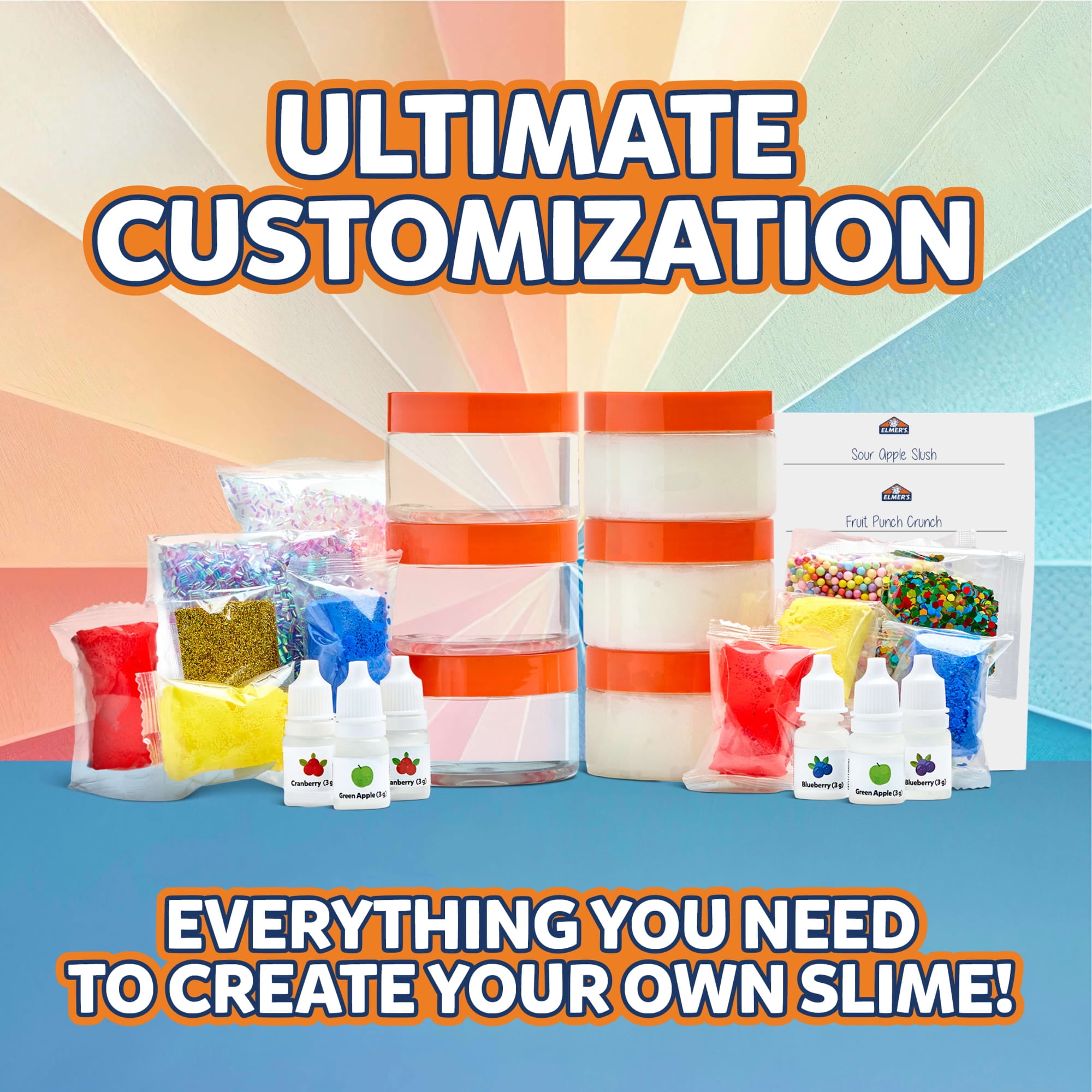 Elmer's Color Wheel Slime Kit, Includes Premade Slime and Slime Supplies, 24 Piece Kit