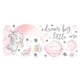 thumbnail image 2 of Pegatinas de pared con forma de elefante, globo aerostático, luna rosa, estrellas, vinilo artístico de animales para habitación infantil, decoración del hogar, 2 of 8
