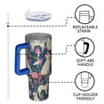 thumbnail image 4 of OBREWU Golden Retriever Dog and Flower Tumbler with Handle and Lid,Golden Retriever Dog and Flower 40oz Double Wall Vacuum Insulated Tumbler,Cups Gift for Women and Men, 4 of 7