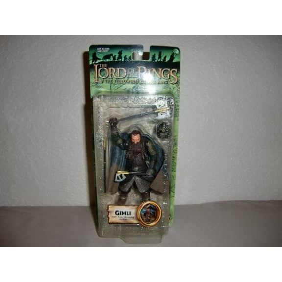 Lord of the Rings Fellowship of the Ring Axe Throwing Gimli Action Figure 2003
