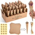 thumbnail image 1 of KAKOWELY 30 conos de confeti para fiestas, cajas de confeti para bodas, porta caramelos con flores, con papeles y pegatinas para bodas, compromisos y fiestas de cumpleaños., 1 of 4