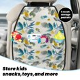 thumbnail image 5 of Fuzoiu Watercolor Leaves Print 2 Pack Kick Mat Back Seat Protector With 3 Storage Pockets, Universal Car Seat Back Organizer For Kids Pets, Waterproof Backseat Protector For Most Car, 5 of 8