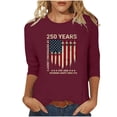 thumbnail image 6 of Lazyguy Fourth of July, T-Shirts Women Graphic Printed Loose Shirts Round Neck Bracelet Sleeves Tees Tops for Festival Party S-4XL Navy, 6 of 9