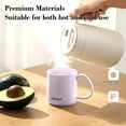 thumbnail image 5 of Dongrere Plastic Coffee Mug, Solid Color Tea Cup with Handle, Simple Drinkware Cup for Home, Office and Cafe Use, 3.3x3.6 Inch, Purple, 5 of 6