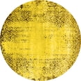thumbnail image 1 of Ahgly Company Indoor Round Oriental Yellow Industrial Area Rugs, 6' Round, 1 of 4
