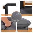 thumbnail image 4 of Soges 4-pieces Outdoor Furniture sofa for 5 Person Conversation Set, 5 Seater Patio Sofa set with Wood Table, Garden Sofa Set with Removable Cushion, Gray, 4 of 11