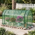 thumbnail image 4 of Costway 47" x 22" x 24" Portable Mini Greenhouse with 2 Zipper Doors & Ground Stakes Green, 4 of 8