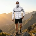 thumbnail image 5 of UPF 50+ Compression Hoodies for Men Long Sleeve Performance Fishing Hooded Shirt with Integrated Mask Outdoor Fishing Gear, 5 of 6