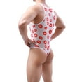 thumbnail image 6 of Hwmodou Mens Lingeries Valentine's Day Gift Male Fashion Lipstick Lips Print Underwear Pant Body Sculpting Waist Bodysuit Silky Soft Smoothing Lightweight Underwear, 6 of 9