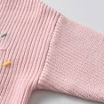 thumbnail image 7 of VNKIDY Girls Sweaters Toddlers Kids Soft Warm Knitted Long Sleeve Creneck Pullover With Handmade Embroidery Cozy Winter Fall Casual For Kids Relaxed Fit Knitwear, 7 of 7