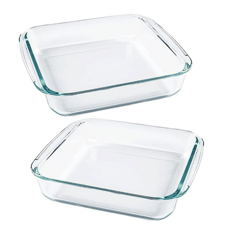 2.7 QT Square Glass Baking Dish with Lid, 9x9 Glass Baking Dish, LARGE and  DEEP Baking Dish for Oven