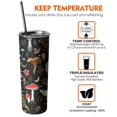thumbnail image 6 of 20oz Colorful Mushroom Leaf Black Pattern Skinny Tumblers Stainless Steel Tumbler with Lid and Straw,Vacuum Insulated Double Wall Travel Tumbler Cups with Cleaning Brush for Coffee,Tea, 6 of 6