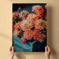 thumbnail image 3 of Dahlia Flower Canvas Wall Art 8x12 inches - French Vintage Botanical Dahlia Flower Canvas Decor for Elegant Bedroom, 3 of 5
