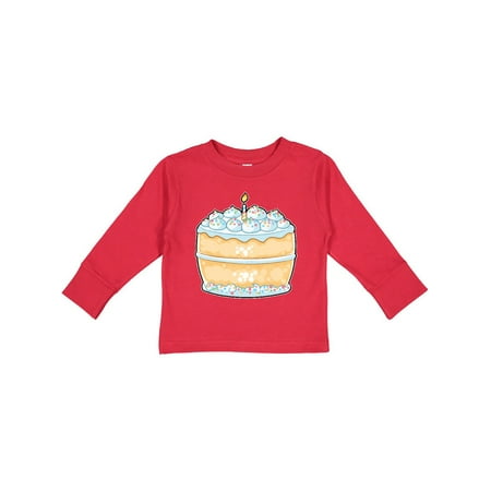 

Inktastic Cute Cake with Confetti Sprinkles and Candle Gift Toddler Boy or Toddler Girl Long Sleeve T-Shirt