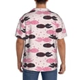 thumbnail image 3 of Fotbe pink fish hearts Print Short Sleeve Button Down Shirts for Men Casual Summer Beach Wrinkle Free Shirt-Large, 3 of 5