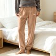 thumbnail image 5 of Maplenight Fleece Pajama Pants for Women Soft Jogger Lounge Pants Elastic Waist Casual Loungewear Sleep Bottoms, 5 of 5