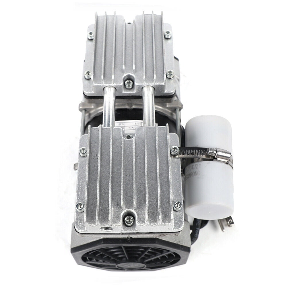 Miumaeov High Flow Portable Vacuum Air Compressor 110V Double-Cylinder Oilless Air Compressor Diaphragm Compressor Pump Ultra Quiet Oil-Free