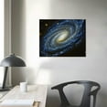 thumbnail image 3 of Nawypu  Andromeda Spiral Galaxy in Blue Square Hubble Telescope Canvas Art Print Stretched Wall Decor, 3 of 4