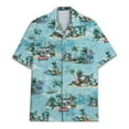 thumbnail image 2 of Retro Hawaii Beach Alien Hawaiian Shirt For Men Aliens Summer Vacation Mens Hawaiian Shirts Short Sleeve Button Down Shirt, 2 of 7