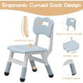 thumbnail image 3 of Eastvita 2-Pack ' Height - Adjustable Chair with Key Features (Gray Grayish Blue), 3 of 6