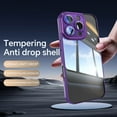 thumbnail image 2 of Phone Case for iPhone 16 Pro, Lightweight Clear Back with Lens Protector, TPU + PC Material, Anti-Scratch Shockproof Ultra Slim Case Cover for iPhone 16 Pro, Darkpurple, 2 of 6