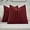 Burgundy，14x14IN, variant on Ksopiavobs Emerald Green Throw Pillow Covers Set of 2, 16x16 Inch Soft Faux Rabbit Fur Striped Texture Cushion Cases, Modern Decorative Couch Pillows for Living Room Bed