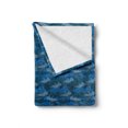 thumbnail image 2 of Blue and White Soft Flannel Fleece Throw Blanket, Hand-drawn Style Rain Clouds Wet Weather Theme, Cozy Plush for Indoor and Outdoor Use, 50" x 70", Blue Dark Blue, by Ambesonne, 2 of 6