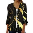 thumbnail image 2 of LOVZFMLL Cardigan pour Femmes Cardigan à Boutons Veste Imprimée Manches 3/4 Col Cardigan Imprimé Veste Cardigan Décontractée Veste Cardigan, 2 of 5