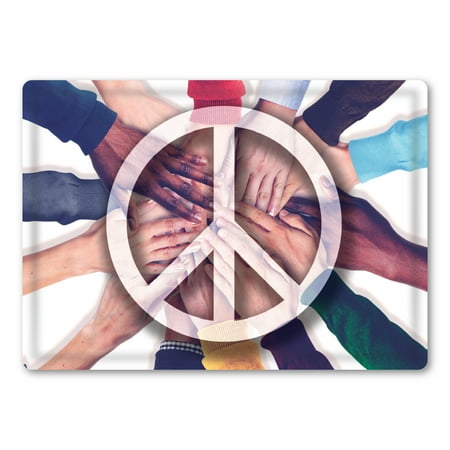 Mouse Rectangle Magnet - Peace On Hands Rectangle Magnet Back Button