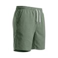 thumbnail image 2 of EOYWHK Men Running Shorts with Pockets Drawstring Outdoor Jogging Shorts Men Soft Lightweight Breathable Relaxed Fit Shorts for Men Army Green, Size L, 2 of 8
