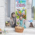 thumbnail image 3 of 6x3 Ft Happy Easter Door Cover Easter Bunny Door Cover Egg Easter Door Banner Party Accessory Hanging Banner Sign Decoration for Spring Indoor Outdoor Easter Door Decoration, 3 of 4
