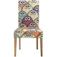 thumbnail image 2 of RYLABLUE Mignonne Beaucoup de Monstres Effrayés Colorés Housse de Chaise Extensible Housse de Protection pour Salle à Manger Hôtel Mariage Ensemble de 6, 2 of 5