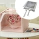 thumbnail image 5 of Caja de regalo con forma de corazón y flores para Valentín, con tapa transparente, rellenable y creativa, ideal para dulces, bodas, cumpleaños Blanco, 5 of 7