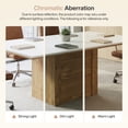 thumbnail image 4 of 55" Rectangular Conference Table for 4-6 People, White Office Meeting Table with Wooden Pedestal Base, Modern Table for Workspaces, Training, or Seminars, 4 of 8