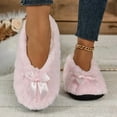 thumbnail image 2 of Slipper Socks for Women with Grippers Non Slip Fuzzy Socks Bowknot Fluffy Winter House Shoes, 2 of 6