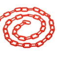 thumbnail image 1 of Unique Bargains 0.2' Diameter 39Ft Length Plastic Chain Barrier, Safety Link Chain Stanchion for Crowd Control, Red, 1 of 6