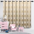 thumbnail image 6 of Nanqianyi Beige Rhombus Gradient Color Blackout Curtains for Bedroom/Living Room, Top Grommet Drapes Set of 2, 42x63 inch, 6 of 8