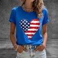 thumbnail image 2 of Levmjia Womens Top Printed Patriotic T Shirt 250th Anniversary Graphic Short Sleeve V Neck Casual Soft Breathable Polyester Blouse For Summer, 2 of 5
