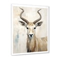 thumbnail image 5 of Designart "Beige Ibex In Minimalist Antelope II" Animals Antelope Picture Framed Canvas Prints, 5 of 5
