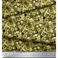 thumbnail image 3 of Soimoi Georgette Viscose Fabric Square Geometric Printed Craft Fabric by The Yard 42 Inch Wide, 3 of 3