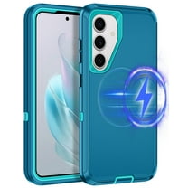I-HONVA For Samsung Galaxy S25/S24 Plus Case Compatible with MagSafe,3-Layer Military Grade Drop Protection Anti-Slip Rugged Shockproof Dustproof Protection 6.7 inch Phone Case,Turquoise