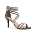 thumbnail image 1 of BLISSFUL STEP Women's Shoes Stiletto Heel Open Toe Ankle Strap Rhinestone Buckle Sandals Gunmetal 8, 1 of 7
