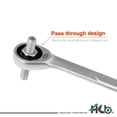 thumbnail image 7 of HB 13mm Ratcheting Combination Wrench WDM013-U 100-Tooth 12-Point Box End 15° Offset Head | Pass-Through Design for Long Bolts | Chrome Vanadium Steel Matte Finish | Professional Tool Made in Taiwan, 7 of 7