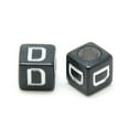 thumbnail image 2 of 500gs Opaque Plated Acrylic Beads Metal Enlaced Horizontal Hole Mixed Letters Cube Silver Plated 5.5~6x5.5~6x5.5~6mm Hole: 3.5mm about 3000pcs/500g, 2 of 2